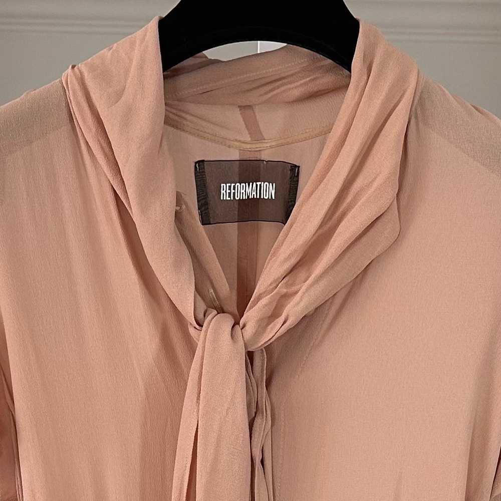 Reformation Tan Jumpsuit with Bow Detail - Picture 10 of 11